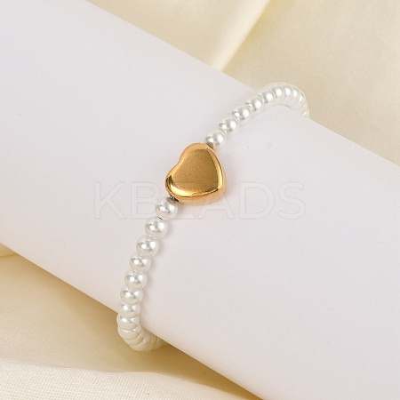 Plastic Imitation Pearl Beads Bracelets for Women BJEW-M056-10G-05-1