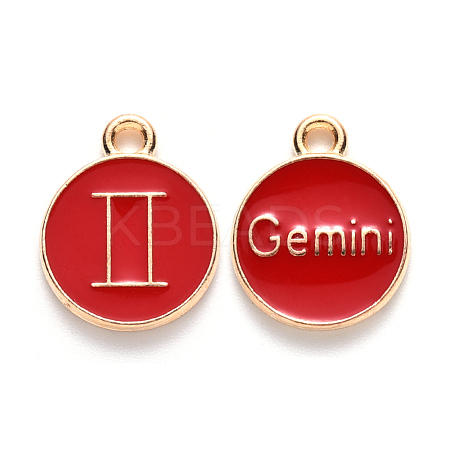 Alloy Enamel Pendants ENAM-S124-01B-07I-1