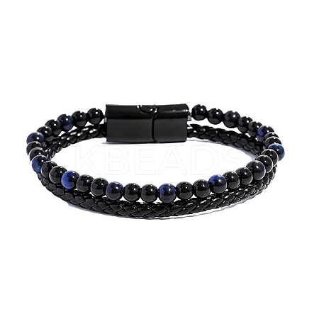 Natural Lava Rock  Beaded Bracelets PW24070698981-1