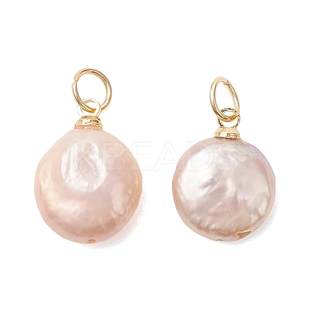 Natural Baroque Keshi Pearl Pendants PALLOY-JF04920-02-1