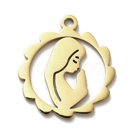 304 Stainless Steel Pendants STAS-B054-08G-1