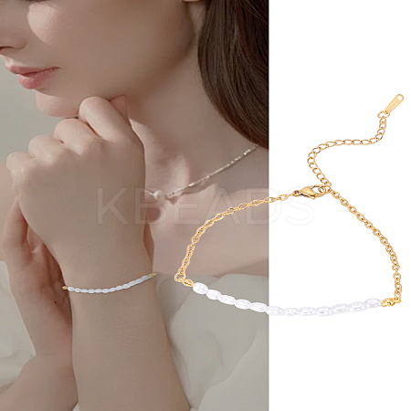1Pc 201 Stainless Steel Cable Chain Bracelets BJEW-LP0001-44-1