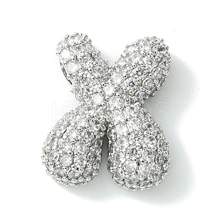 Rack Plating Brass Clear Cubic Zirconia Pendants KK-S378-01P-X-1