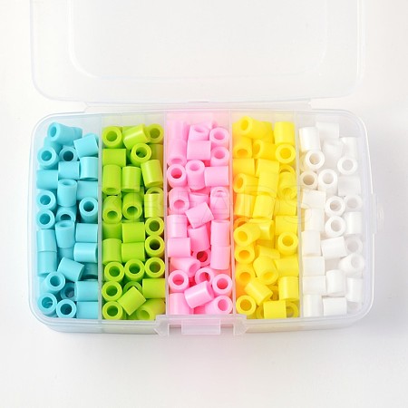 Macaroon Colors Melty Beads PE DIY Fuse Beads Refills for Kids DIY-X0244-08-B-1