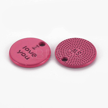 Spray Painted Alloy Charms for Valentine's Day LS-PALLOY-Q433-027C-RS-1