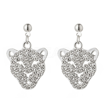 Alloy Rhinestone Dangle Stud Earrings FS-WG75FBE-02-1
