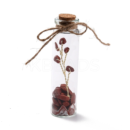 Mini Natural Crystal & Stone Beads Wishing Bottles LS-G-C232-05E-1