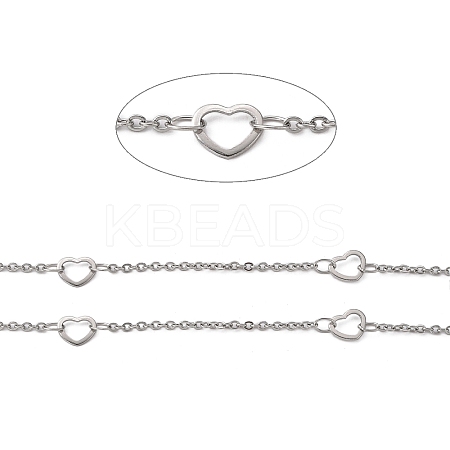 Tarnish Resistant 304 Stainless Steel Cable Chains CHS-K001-60-1