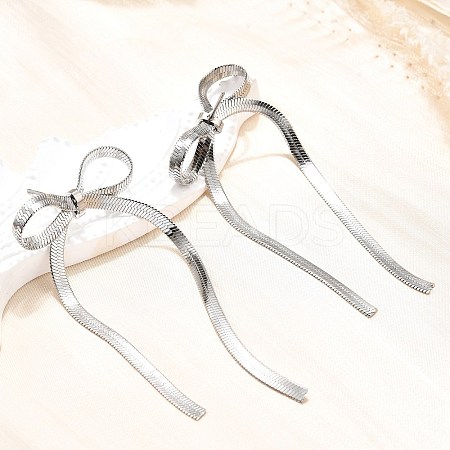 Non-Tarnish Bowknot 304 Stainless Steel Stud Earrings for Women EJEW-D104-04P-1