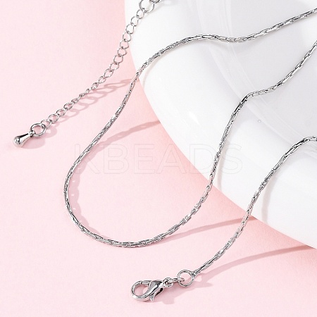 Brass Boston Link Chains Necklaces for Women NJEW-D302-59P-1