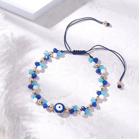 Glass Beads Braided Bead Bracelets BJEW-JB11894-1