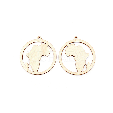 Laser Cut Wooden Big Pendants WOOD-WH0002-13-1