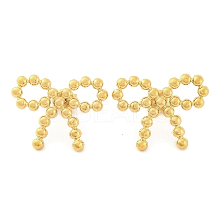 Ion Plating(IP) 304 Stainless Steel Stud Earrings for Women EJEW-N054-20G-1