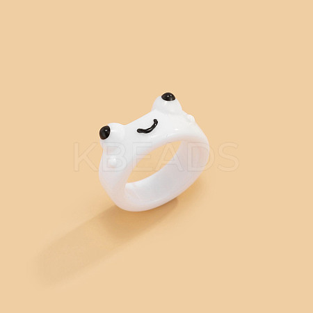 Frog Resin Plain Band Rings for Women Girls FS-WG41763-03-1