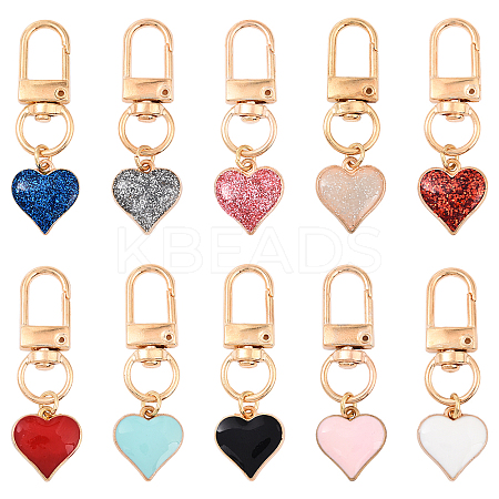 10Pcs Alloy Enamel Pendant Decorations HJEW-YW00154-1