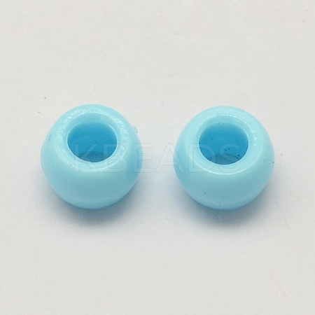 Opaque Acrylic European Beads SACR-Q112-04-1
