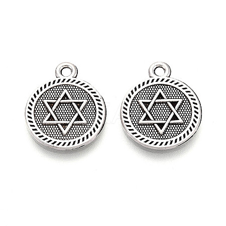 Tibetan Style Alloy Pendants TIBE-N014-18AS-1