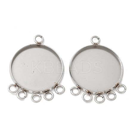 304 Stainless Steel Pendant Cabochos STAS-C117-05P-1