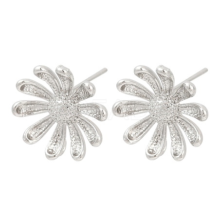 Brass Stud Earring Findings LS-KK-Z099-05P-01-1