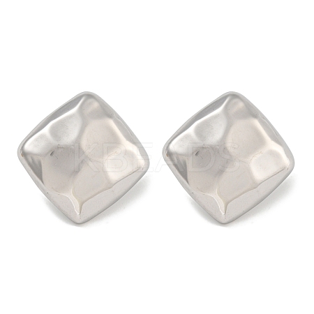 304 Stainless Steel Square Stud Earrings for Women EJEW-U022-10P-1