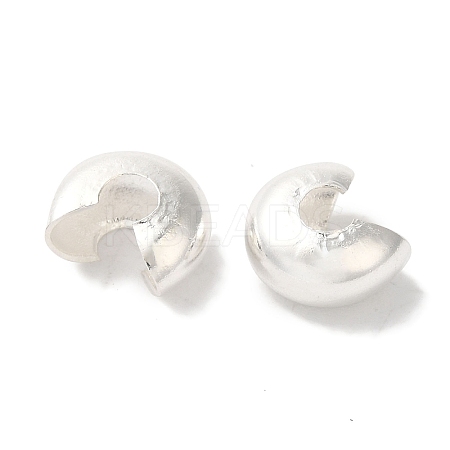 Brass Crimp Bead Cover KK-K383-07A-S-1
