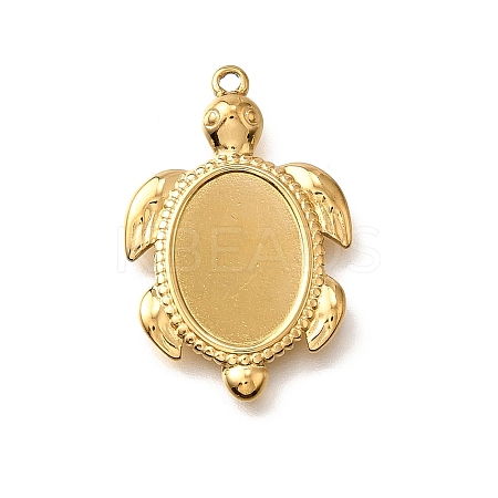 304 Stainless Steel Pendant Cabochon Settings STAS-C122-16A-G-1