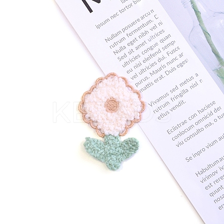 Flower Shape Towel Embroidery Style Cotton Iron on/Sew on Patches PW-WGC91D4-01-1