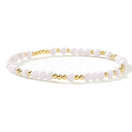 Plastic & Brass Beaded Stretch Bracelet for Women JP1152-9-1