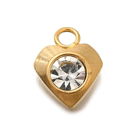 304 Stainless Steel Pave Cubic Zirconia Charms LS-STAS-D310-07G-01-1