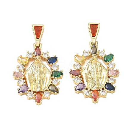 Religion Brass Pave Cubic Zirconia Pendants CU-CBA83A6-01D-G01-1