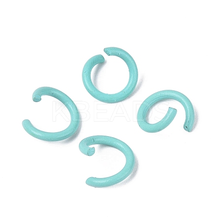 Spray Painted Iron Open Jump Rings IFIN-T017-04B-09-1