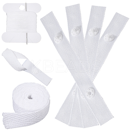 Polyester & Pom Removable Quilt Cover Corner Fasteners Button Straps FIND-CP0003-68-1