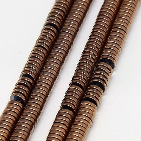 Electroplate Non-magnetic Synthetic Hematite Beads Strands G-J164A-3mm-01-1