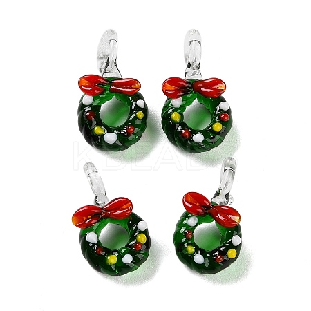 Christmas Series Handmade Lampwork Pendants LS-LAMP-S198-01A-1