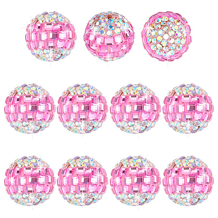 12Pcs Polymer Clay Rhinestone Beads RB-PH0001-46-1