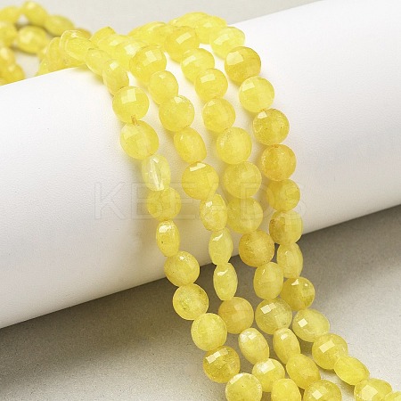 Natural Dyed White Jade Beads Strands G-C179-A6mm-04-1