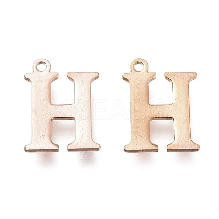 PVD Vacuum Plating  304 Stainless Steel Charms LS-STAS-H112-H-RG-1