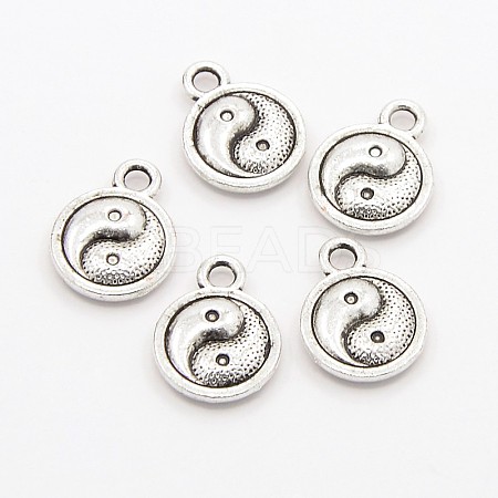 Feng Shui Tibetan Style Alloy Charms Pendants TIBEP-A039-AS-NF-1