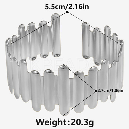 304 Stainless Steel Cuff Bangles for Women XQ5887-1-1
