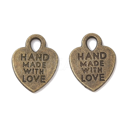 Tibetan Style Alloy Heart Charms LS-X-TIBEP-Q035-07AB-NR-1