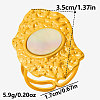 304 Stainless Steel with Natural Shell Cuff Open Rings for Women XU1269-3-2