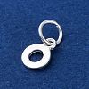 925 Sterling Silver Letter Charms STER-C012-01S-O-2
