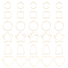 36Pcs 6 Style Brass Hoop Earring Findings KK-FH0005-44-1