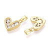 Brass Micro Pave Cubic Zirconia Pendants KK-T073-50G-2