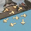 Ion Plating(IP) 304 Stainless Steel Tiny Cross Charms LS-X-STAS-L159-06G-5
