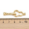 Brass Micro Pave Clear Cubic Zirconia Fold Over Clasps KK-U059-58G-3