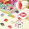 100Pcs UV Plating Opaque Acrylic Beads PACR-CJ0001-50-3