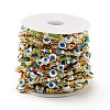Brass Flat Round Link Chains CHC-G017-24G-3