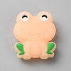 Frog Luminous Food Grade Eco-Friendly Silicone Beads LS-SIL-WH0003-12G-1