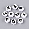 Opaque Acrylic Beads SACR-Q001-10B-2